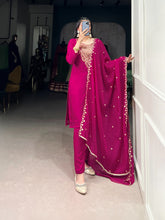 Elegant Pink Organza Salwar Suit Set