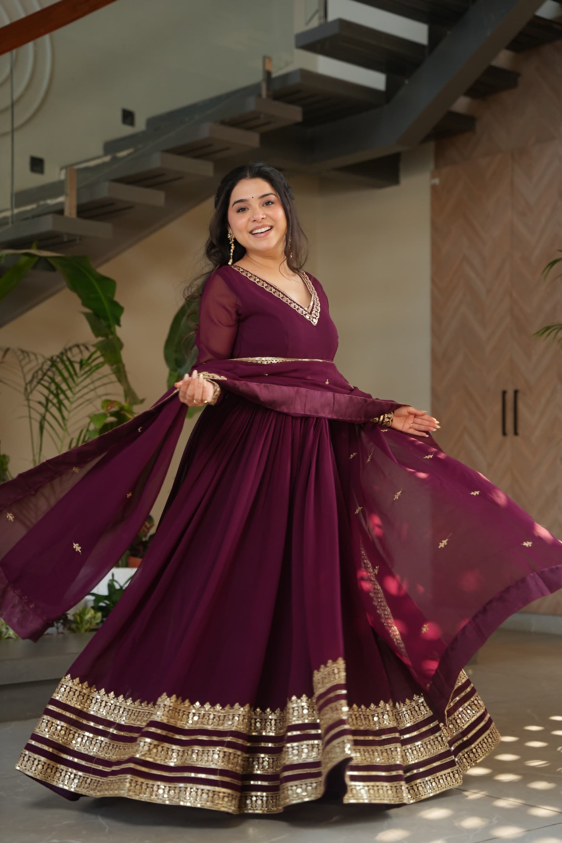 Premium Designer Readymade Gown with Dupatta