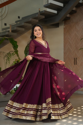Premium Designer Readymade Gown with Dupatta