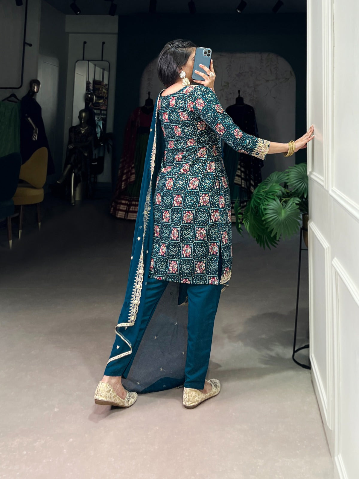 Teal Ethnic Suit set