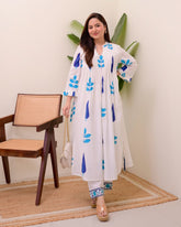 Summer Pure Mul Cotton Hand Block Kurta Set