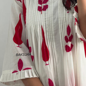 Summer Pure Mul Cotton Hand Block Kurta Set