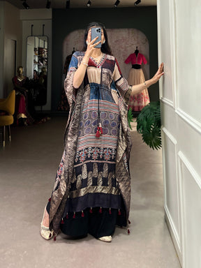 Pure Viscose Elegance with Mirror Work