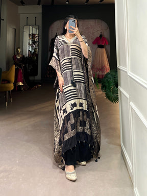 Pure Viscose Elegance with Mirror Work