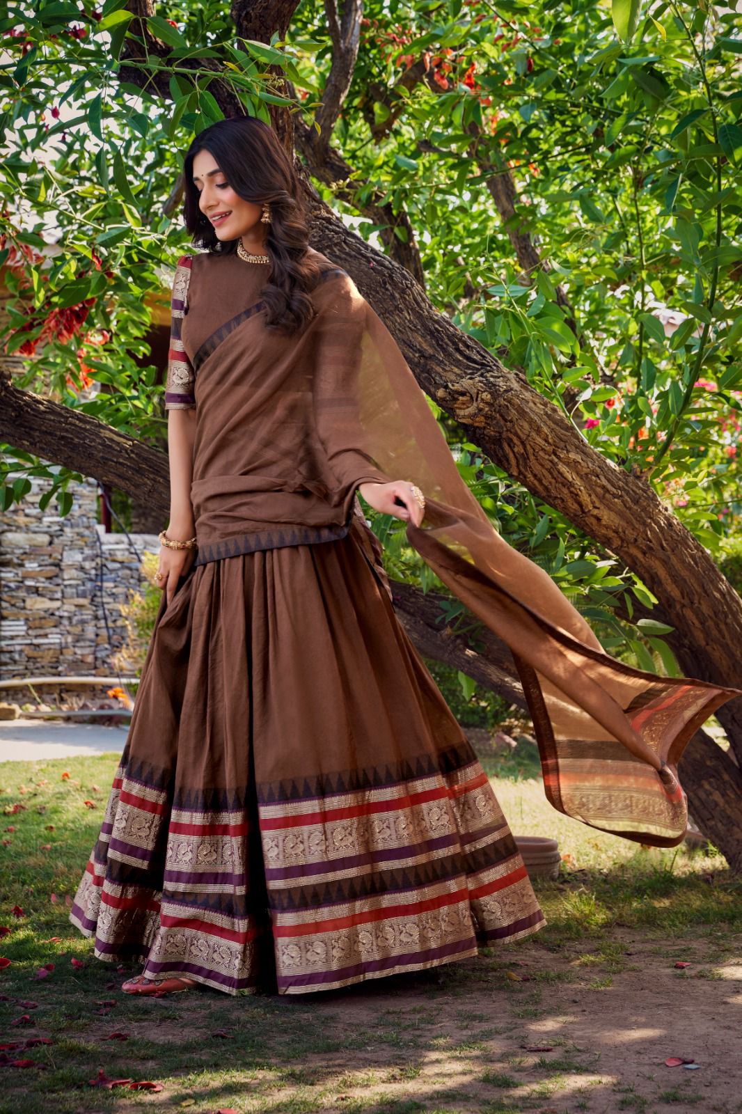 Royal Chanderi Lehenga Choli Collection