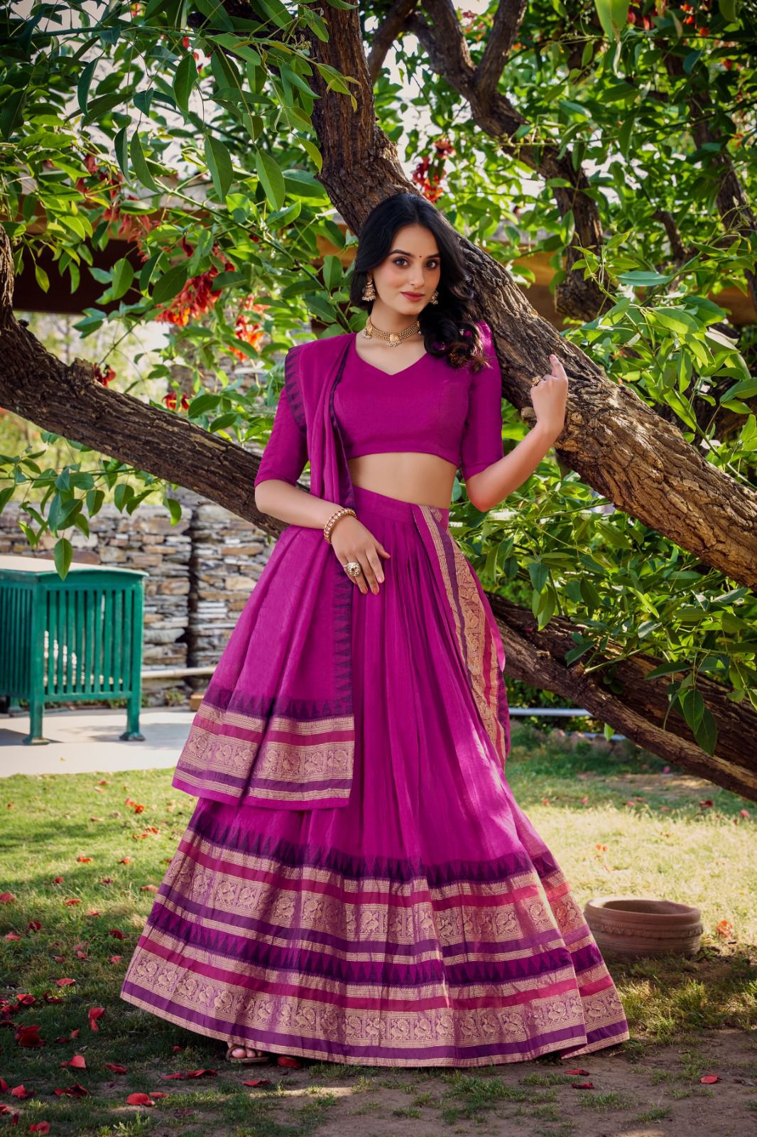Royal Chanderi Lehenga Choli Collection