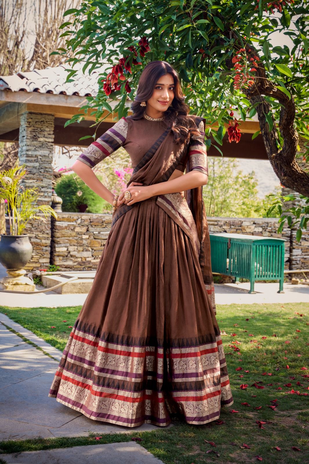 Royal Chanderi Lehenga Choli Collection
