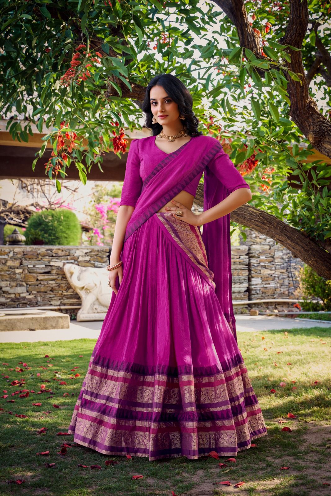 Royal Chanderi Lehenga Choli Collection