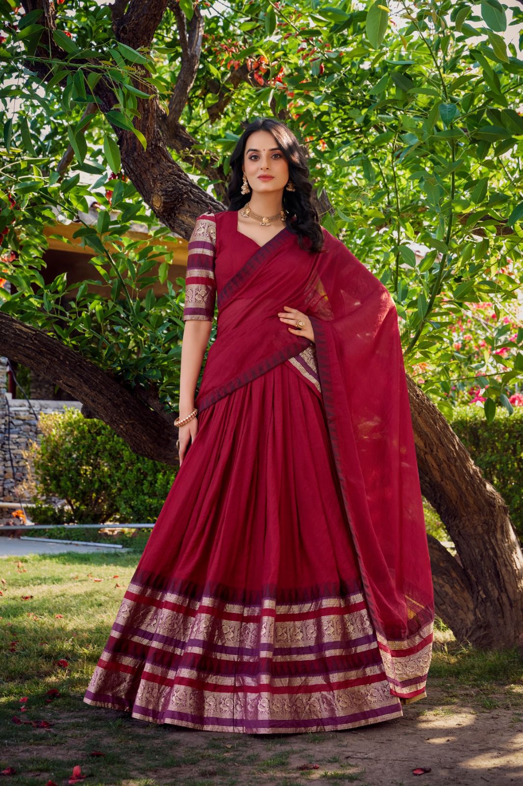 Royal Chanderi Lehenga Choli Collection
