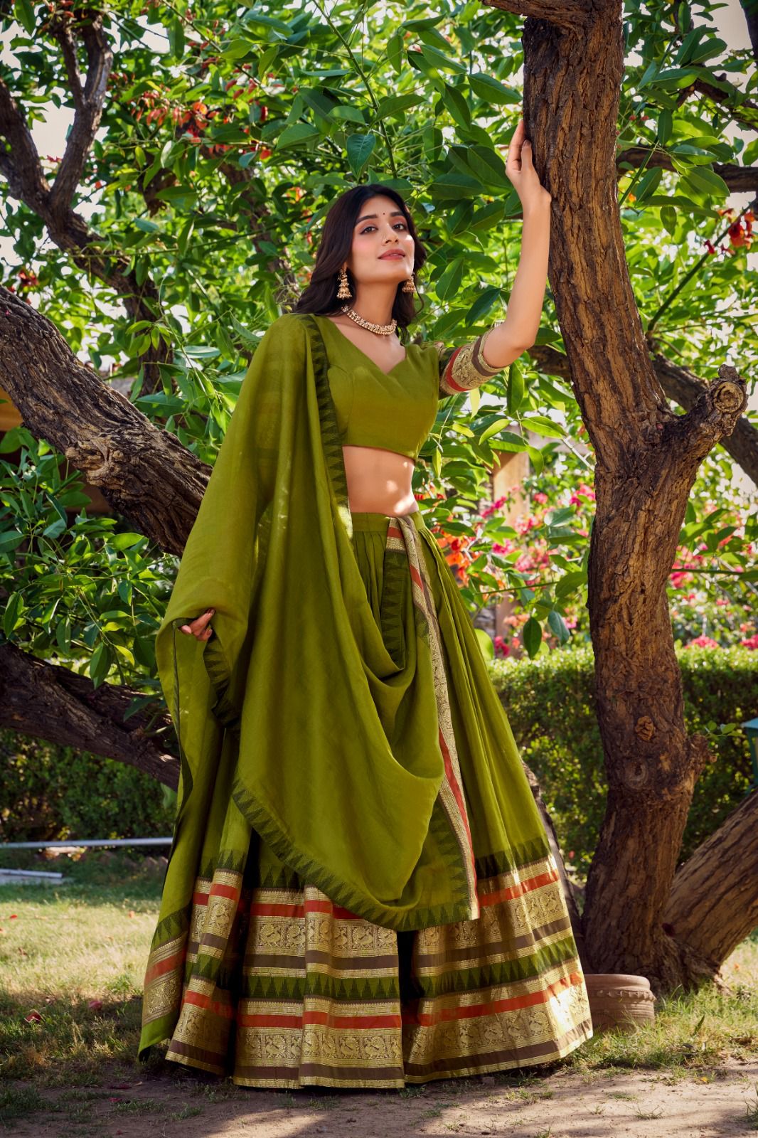 Royal Chanderi Lehenga Choli Collection