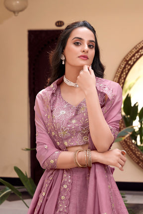 Bridal Elegant Lehengas in Rose Gold, Pink and Green