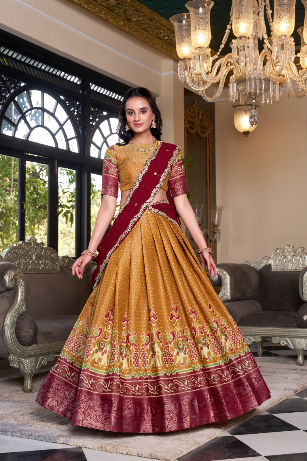 Kanchipuram Silk Lehenga Choli for Bridesmaids