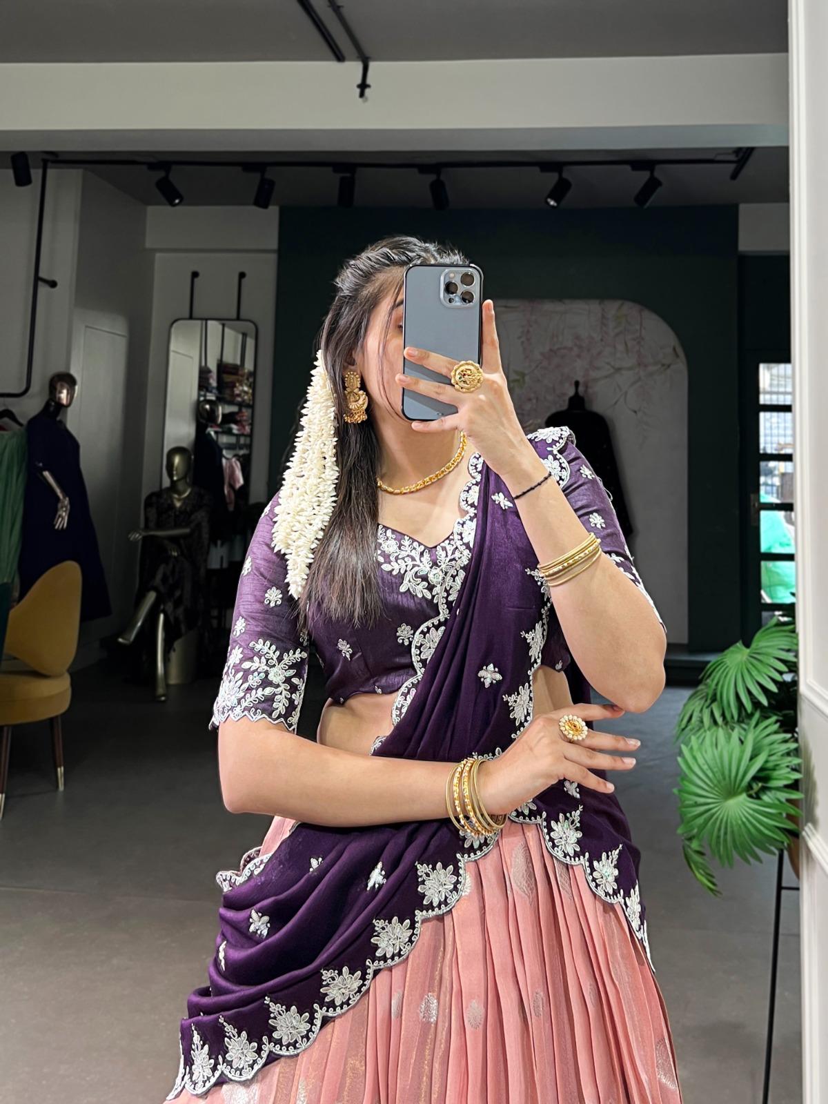 Zari Kota Lehenga Choli Set