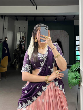 Zari Kota Lehenga Choli Set