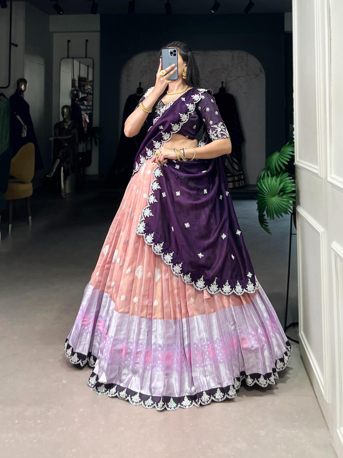 Zari Kota Lehenga Choli Set