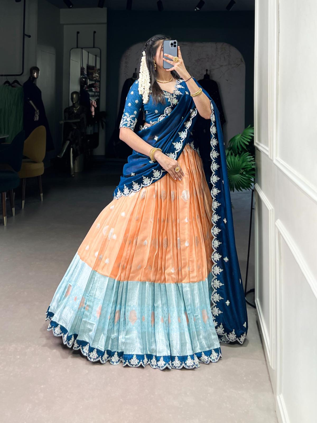 Zari Kota Lehenga Choli Set
