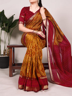 Bandhej Elegance in Chanderi