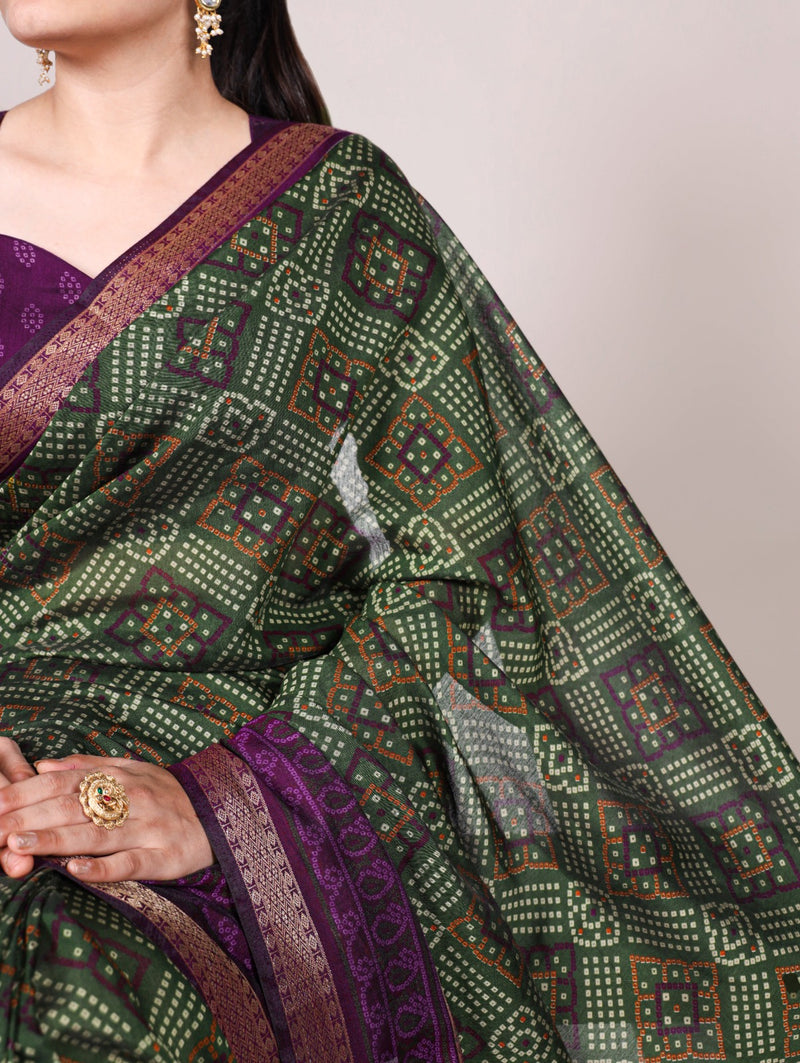 Bandhej Elegance in Chanderi