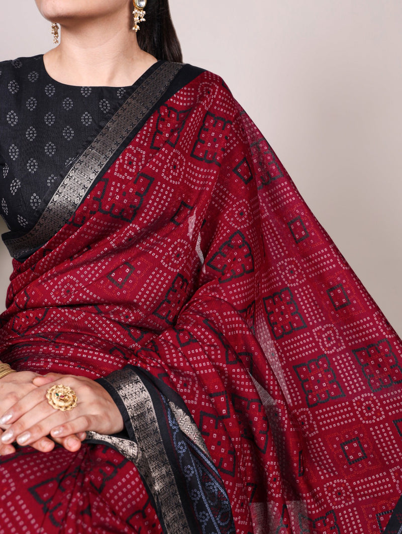 Bandhej Elegance in Chanderi