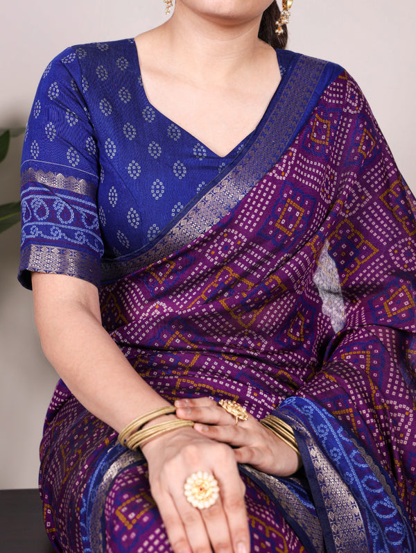 Bandhej Elegance in Chanderi