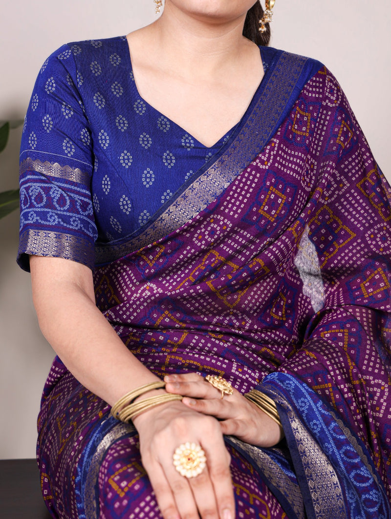 Bandhej Elegance in Chanderi