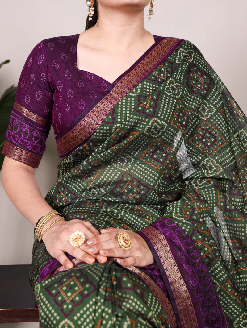 Bandhej Elegance in Chanderi