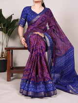 Bandhej Elegance in Chanderi