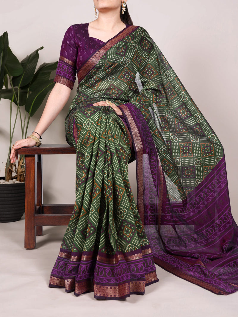 Bandhej Elegance in Chanderi