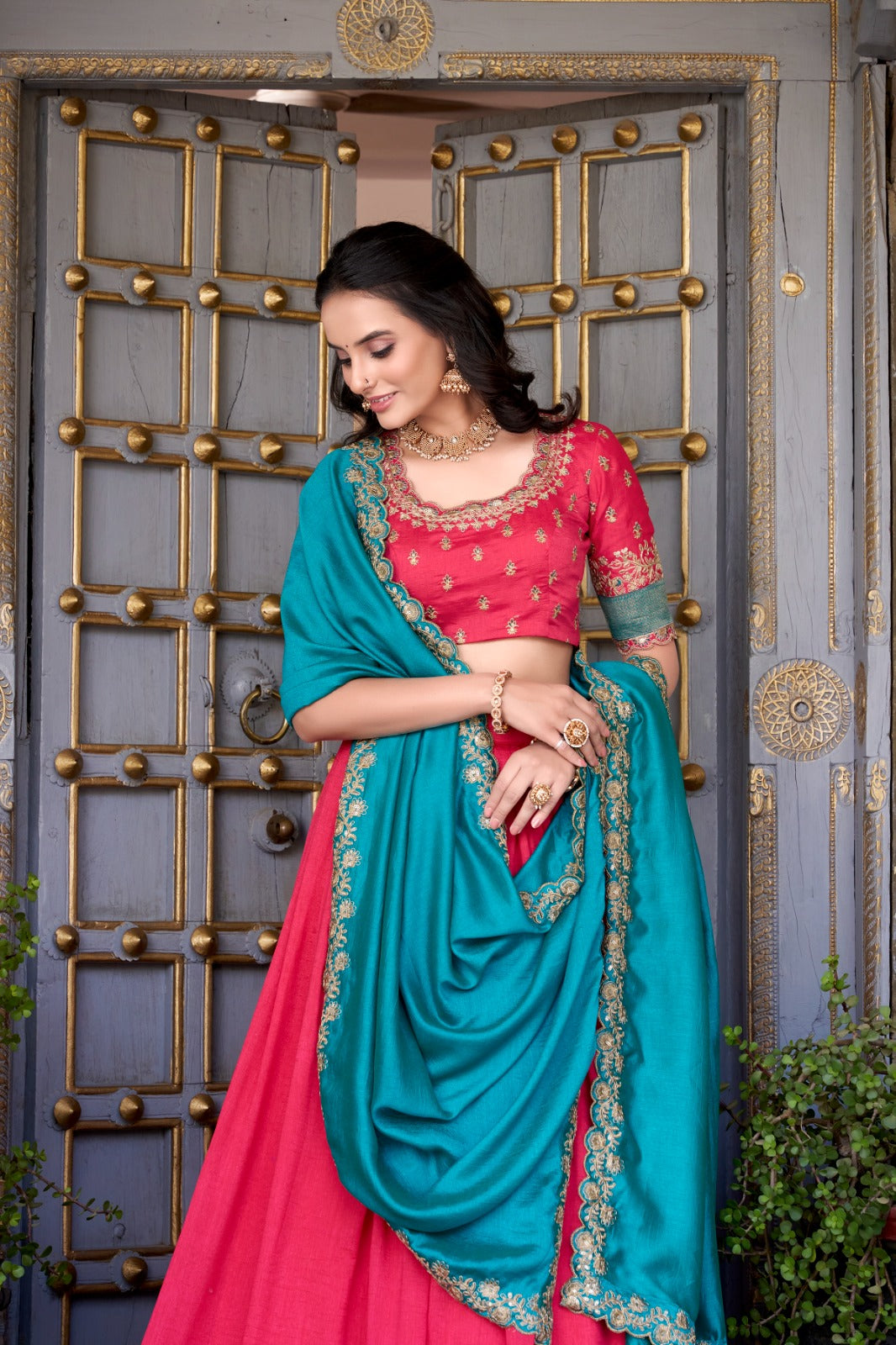 Vichitra Silk Lehenga Choli