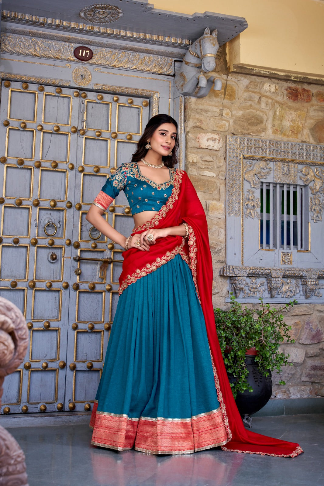 Vichitra Silk Lehenga Choli