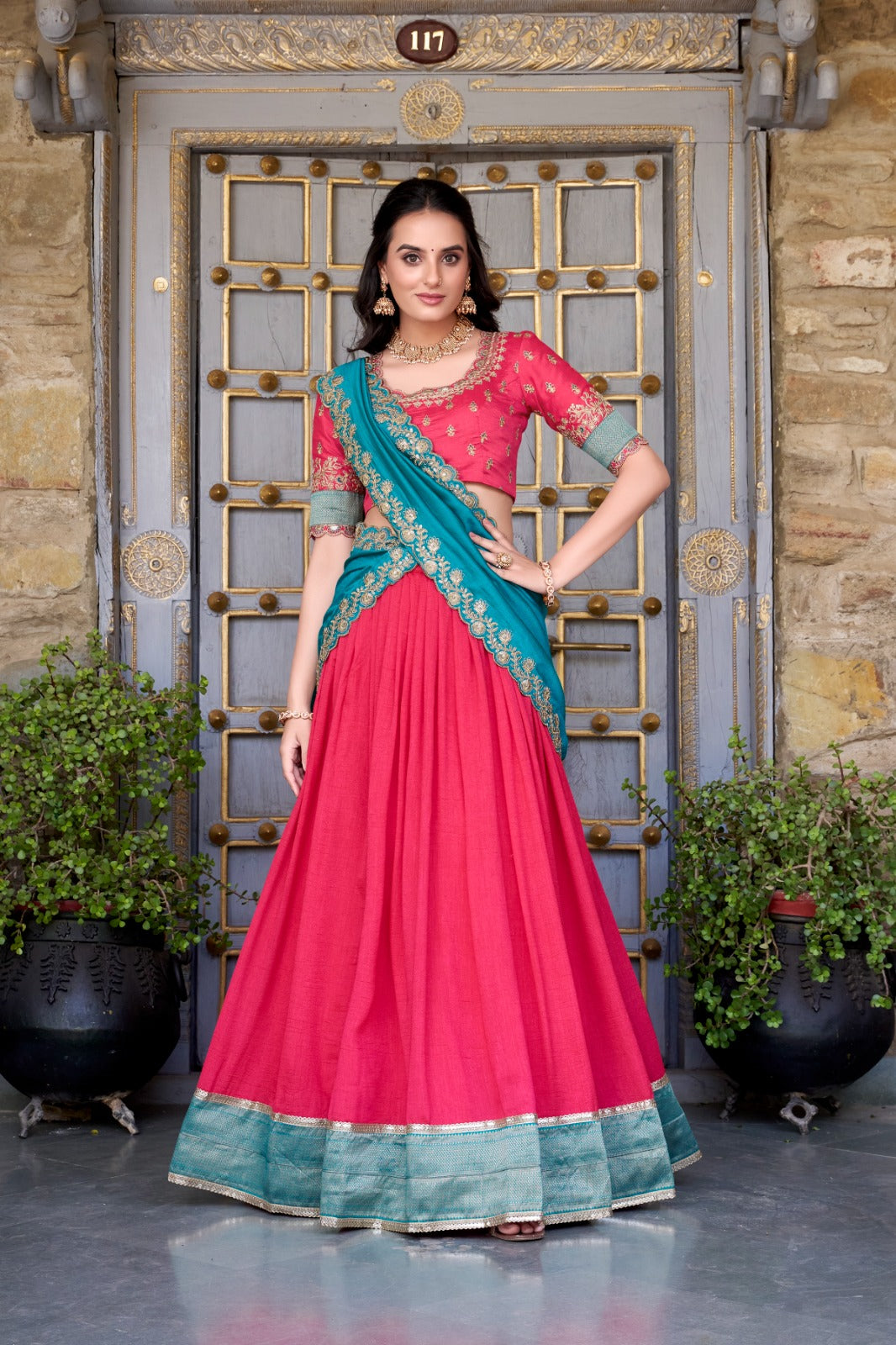 Vichitra Silk Lehenga Choli