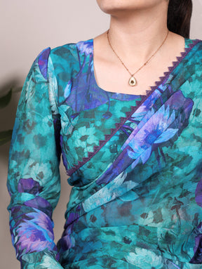 Elegant FLORAL PRINTED WEIGHTLESS MARBLE SAREE COLOURS