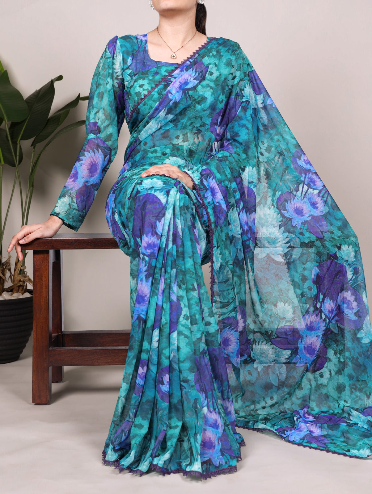 Elegant FLORAL PRINTED WEIGHTLESS MARBLE SAREE COLOURS
