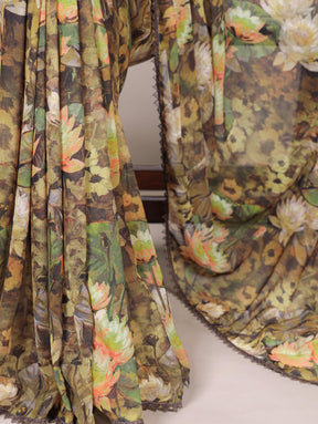 Elegant FLORAL PRINTED WEIGHTLESS MARBLE SAREE COLOURS