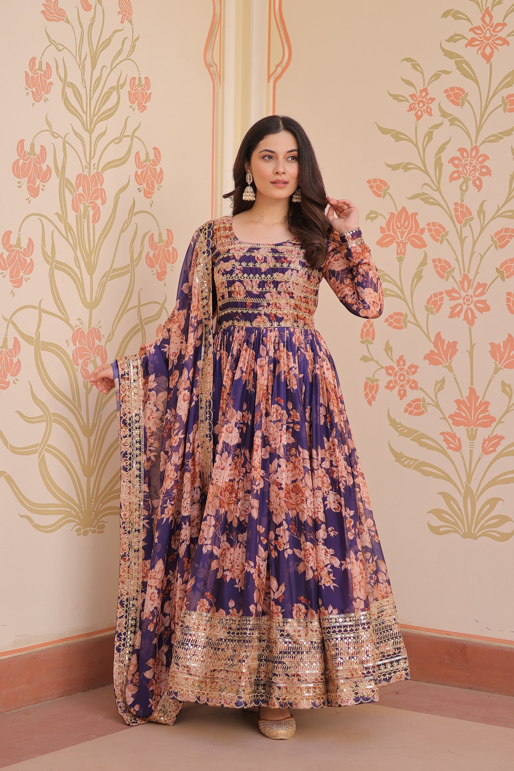 Premium Designer Gown with Dupatta