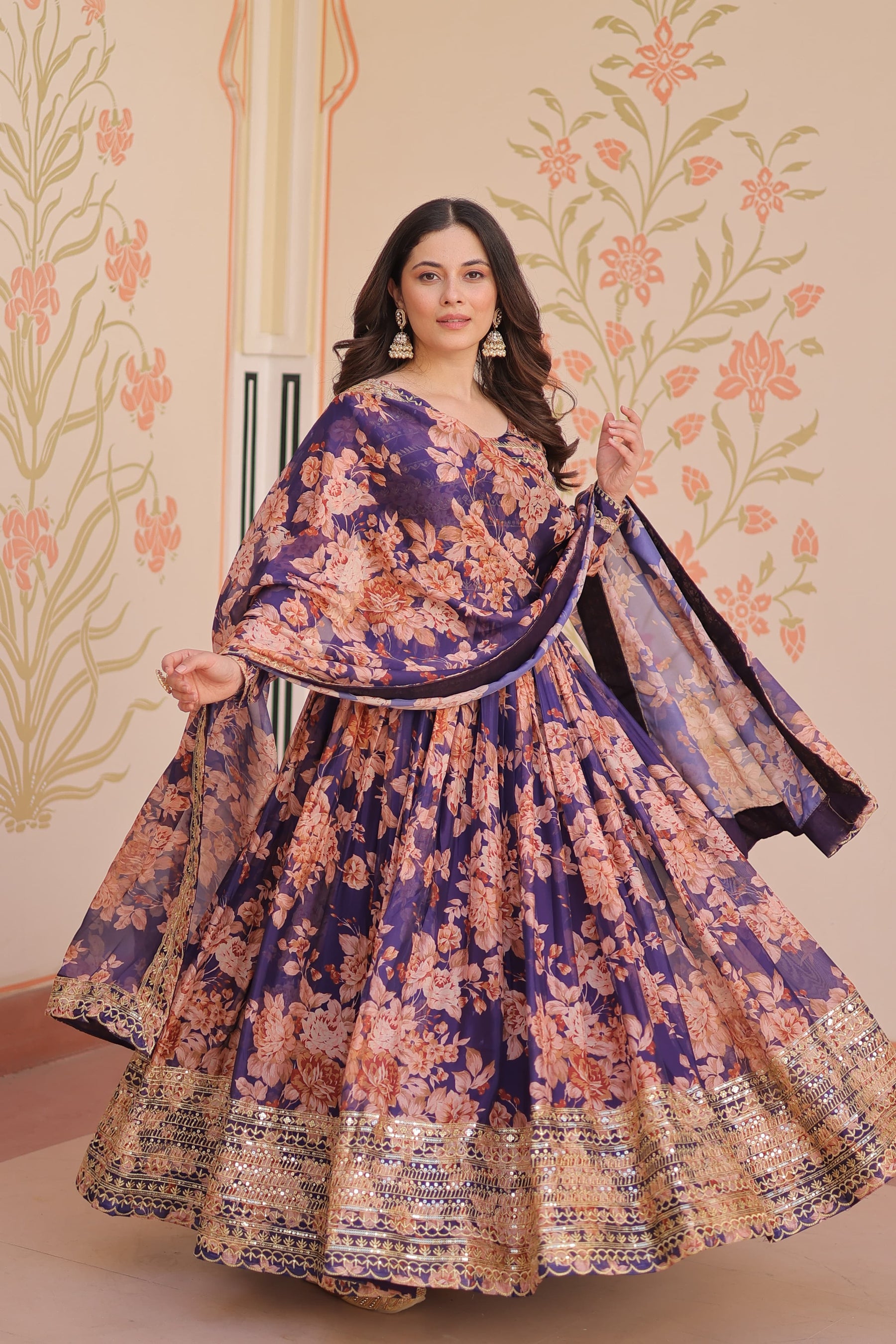 Premium Designer Gown with Dupatta