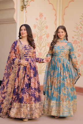 Premium Designer Gown with Dupatta