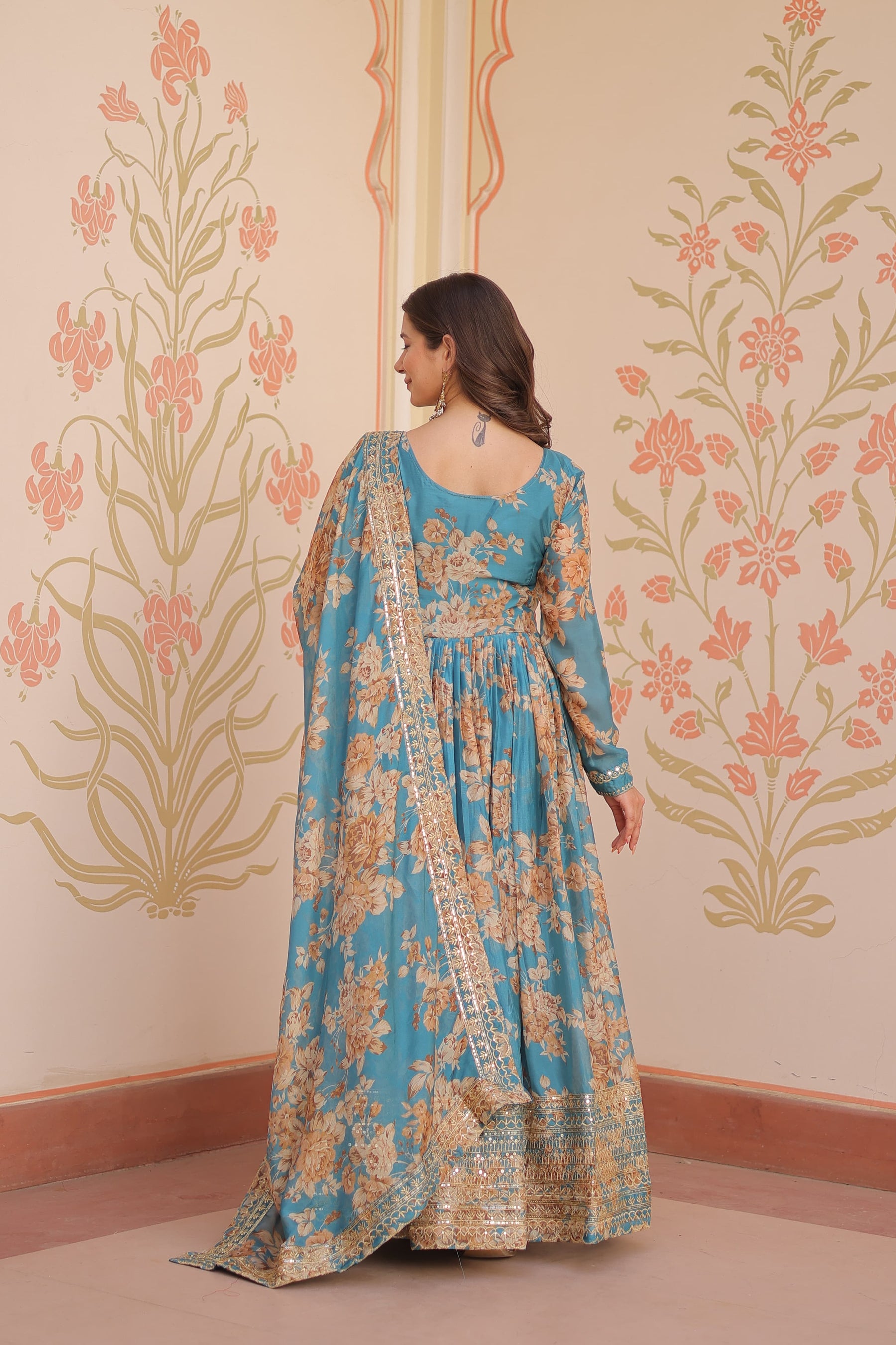 Premium Designer Gown with Dupatta