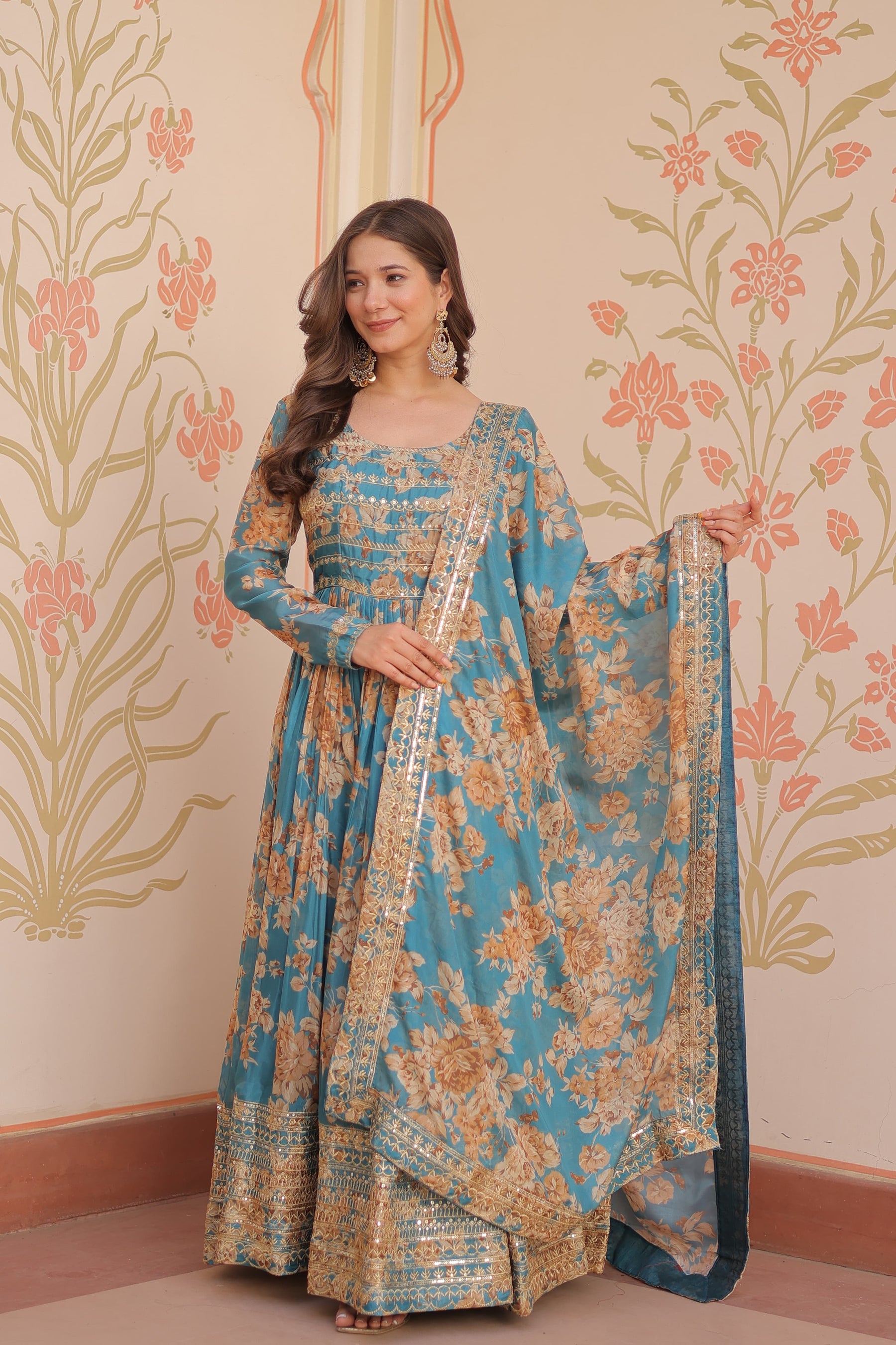 Premium Designer Gown with Dupatta