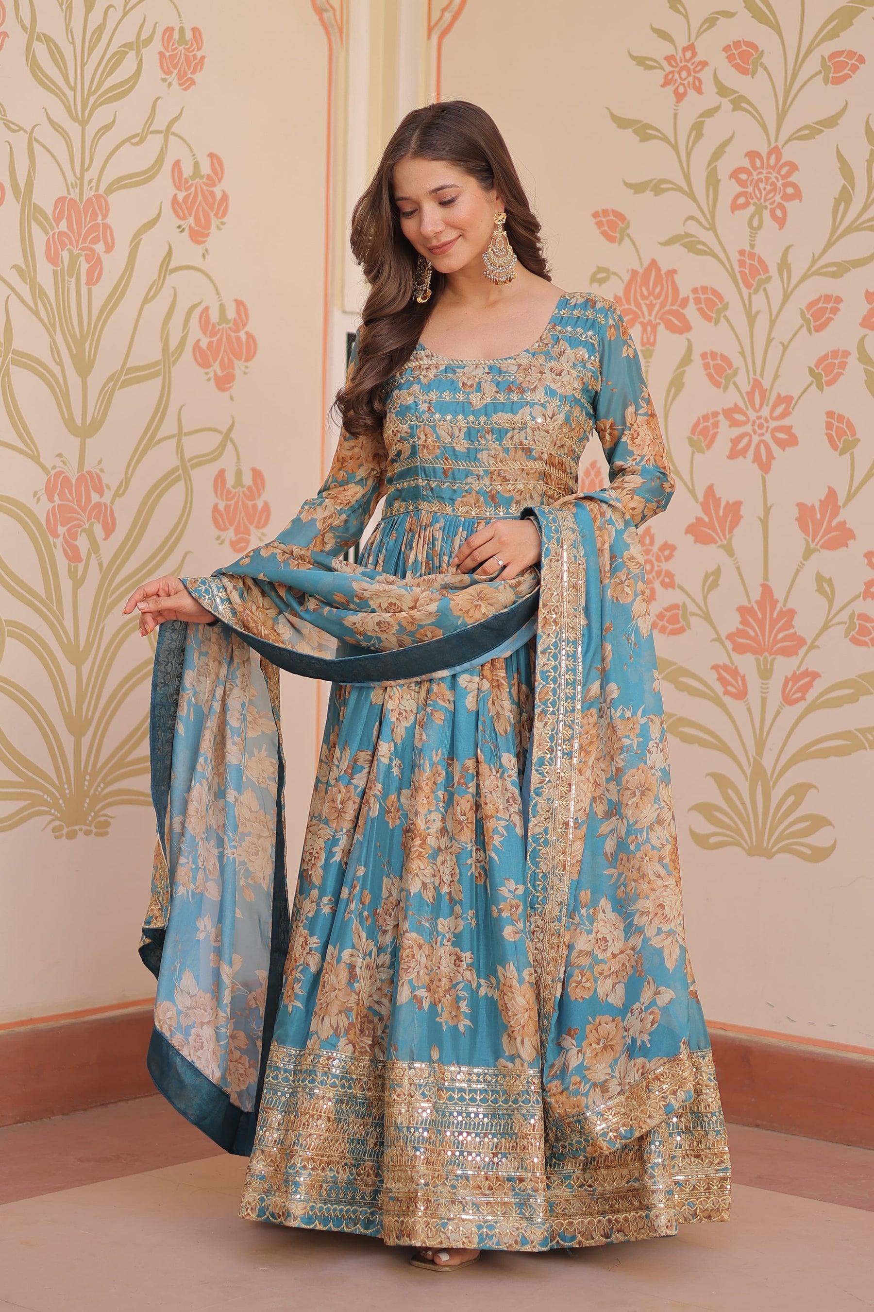 Premium Designer Gown with Dupatta