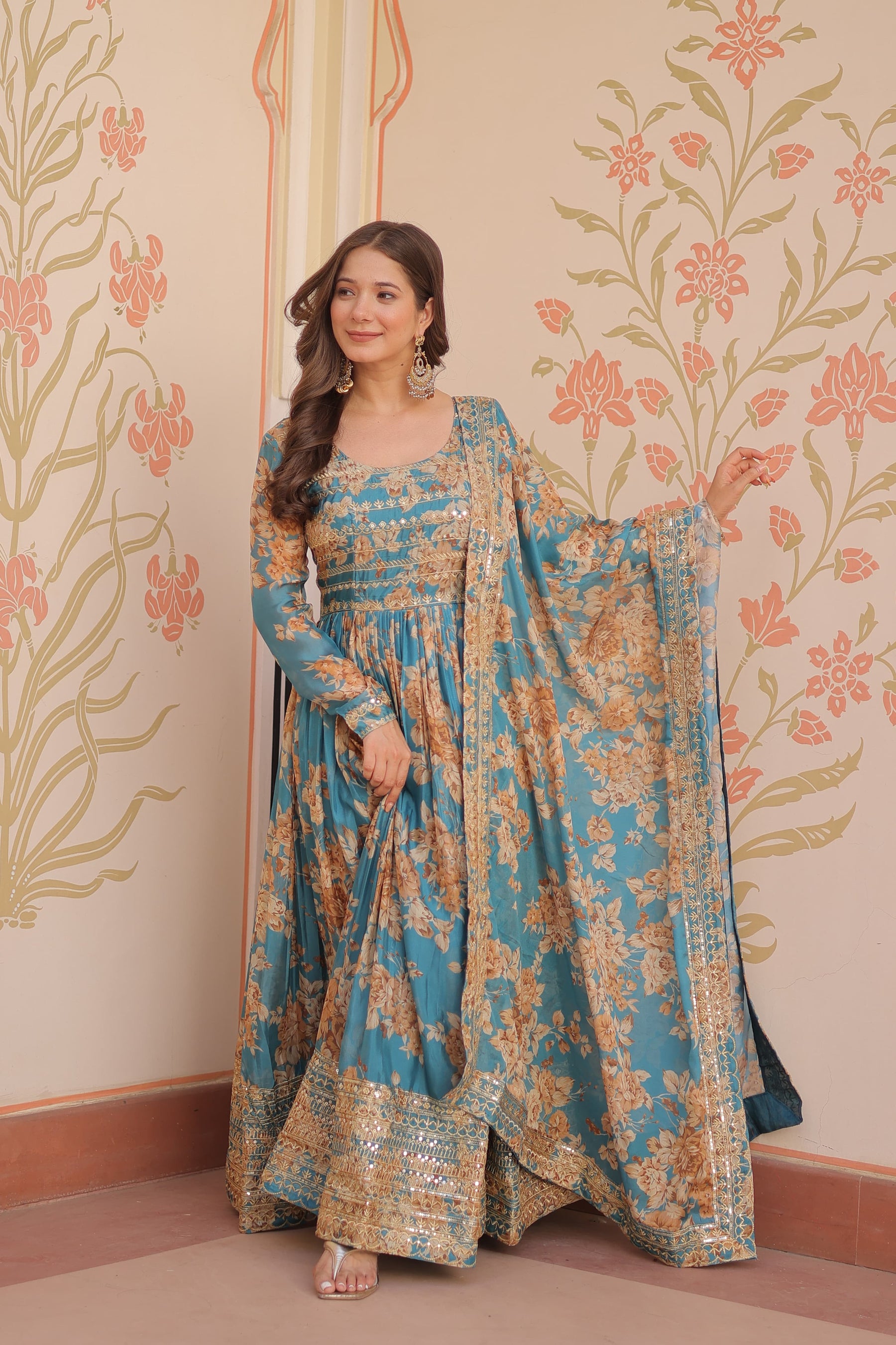 Premium Designer Gown with Dupatta