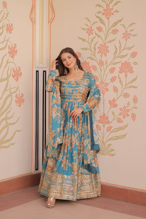 Premium Designer Gown with Dupatta