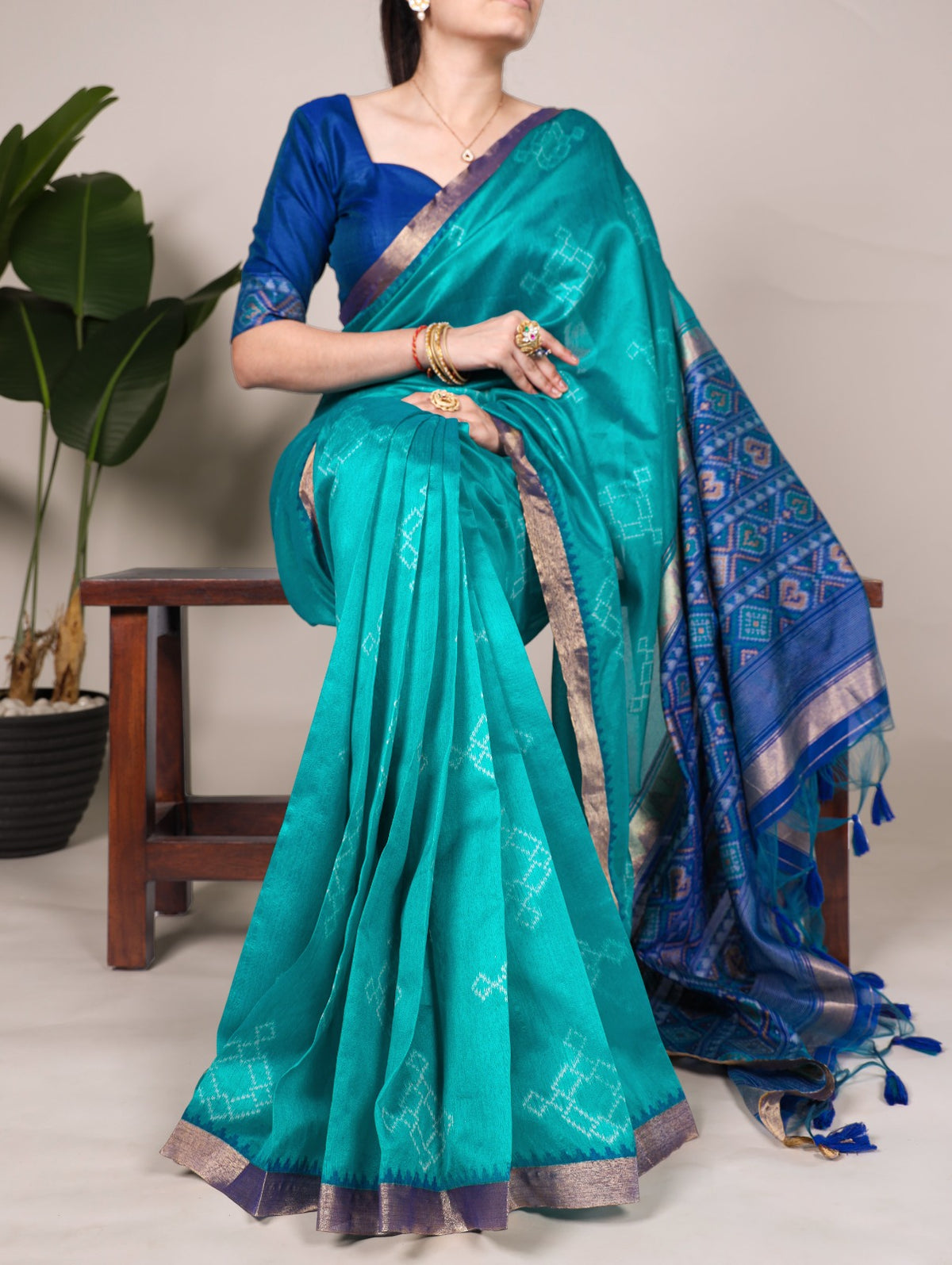 PATOLA PRINT JACQUARD SILK SAREE