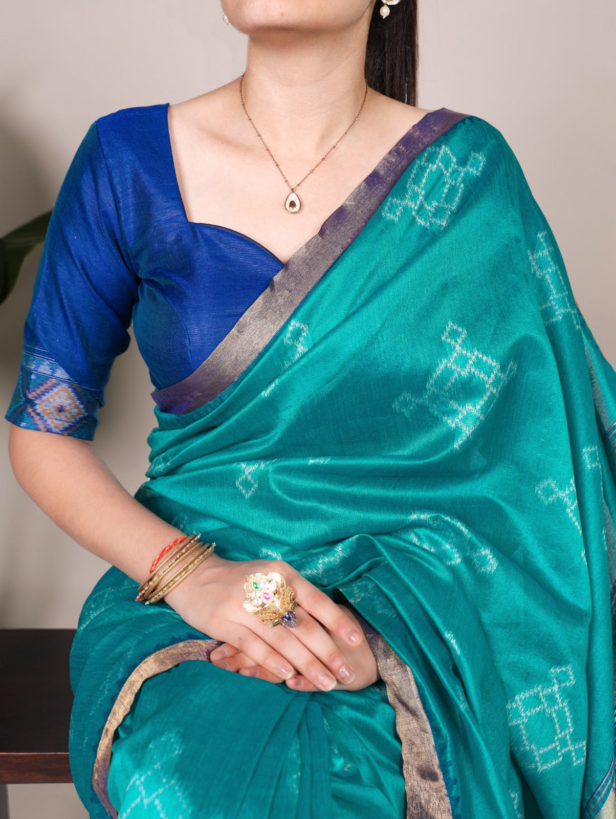 PATOLA PRINT JACQUARD SILK SAREE