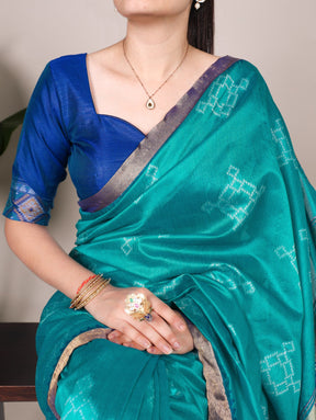 PATOLA PRINT JACQUARD SILK SAREE