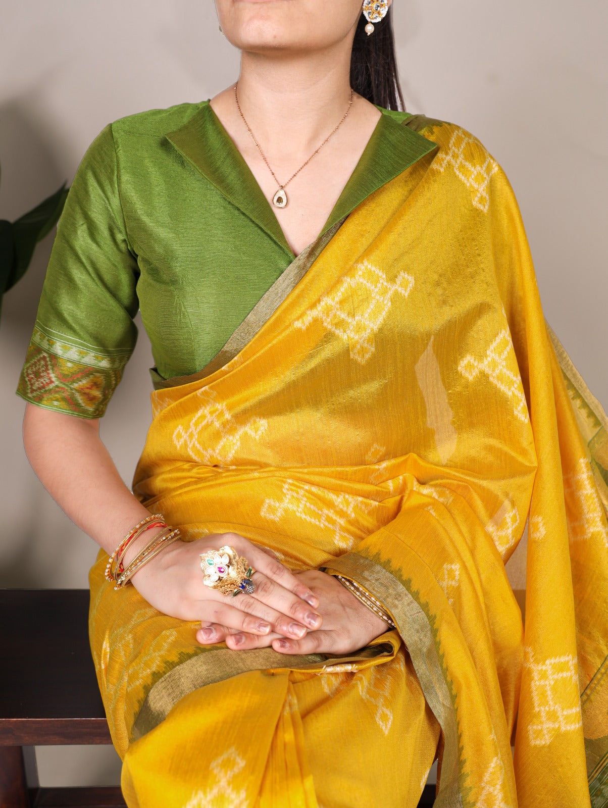 PATOLA PRINT JACQUARD SILK SAREE