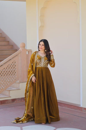 PREMIUM READYMADE GOWN WITH DUPATTA FOR DIWALI