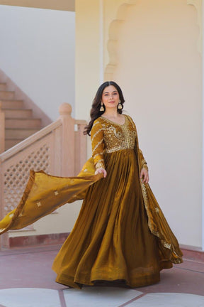 PREMIUM READYMADE GOWN WITH DUPATTA FOR DIWALI