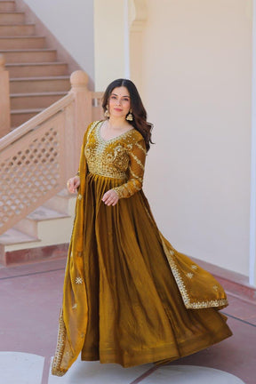 PREMIUM READYMADE GOWN WITH DUPATTA FOR DIWALI