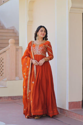 PREMIUM READYMADE GOWN WITH DUPATTA FOR DIWALI